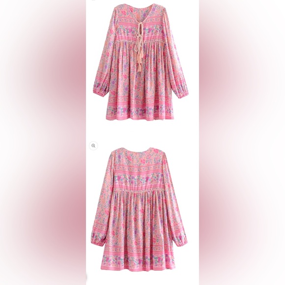 Goodnight Macaroon Boutique Sherry Boho Dress Sz S - Picture 3 of 7